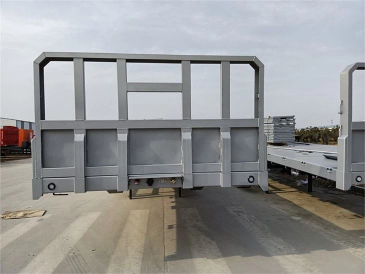 3 Axles 40FT Container Transport Platform Flatbed Semi Trailer With 40 Ton 60 Tons Capacity